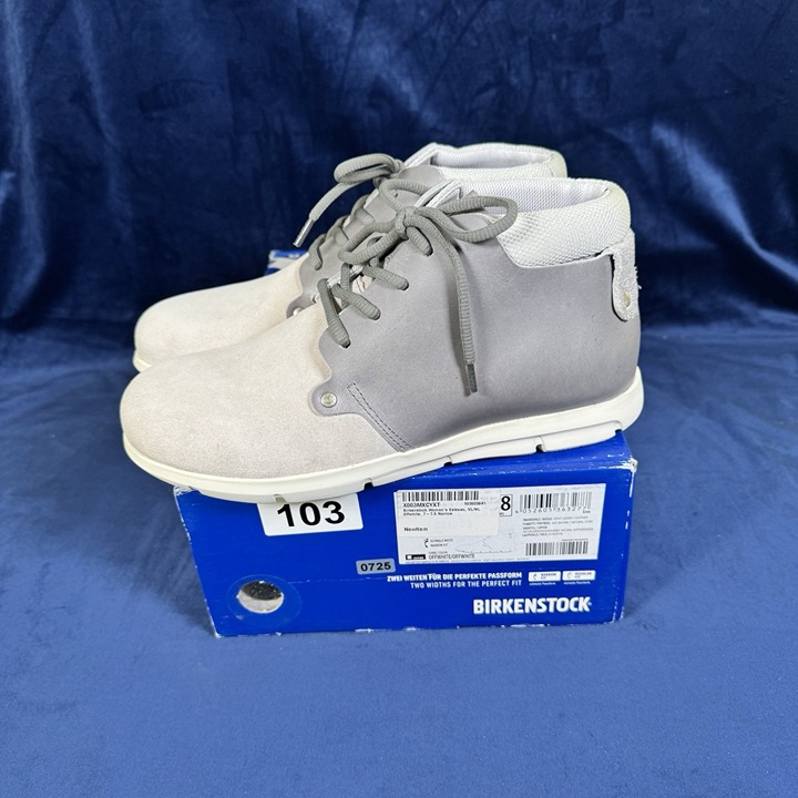 RARE Birkenstock Estevan Off White EU 38 Women's Size 7 NIB 0725