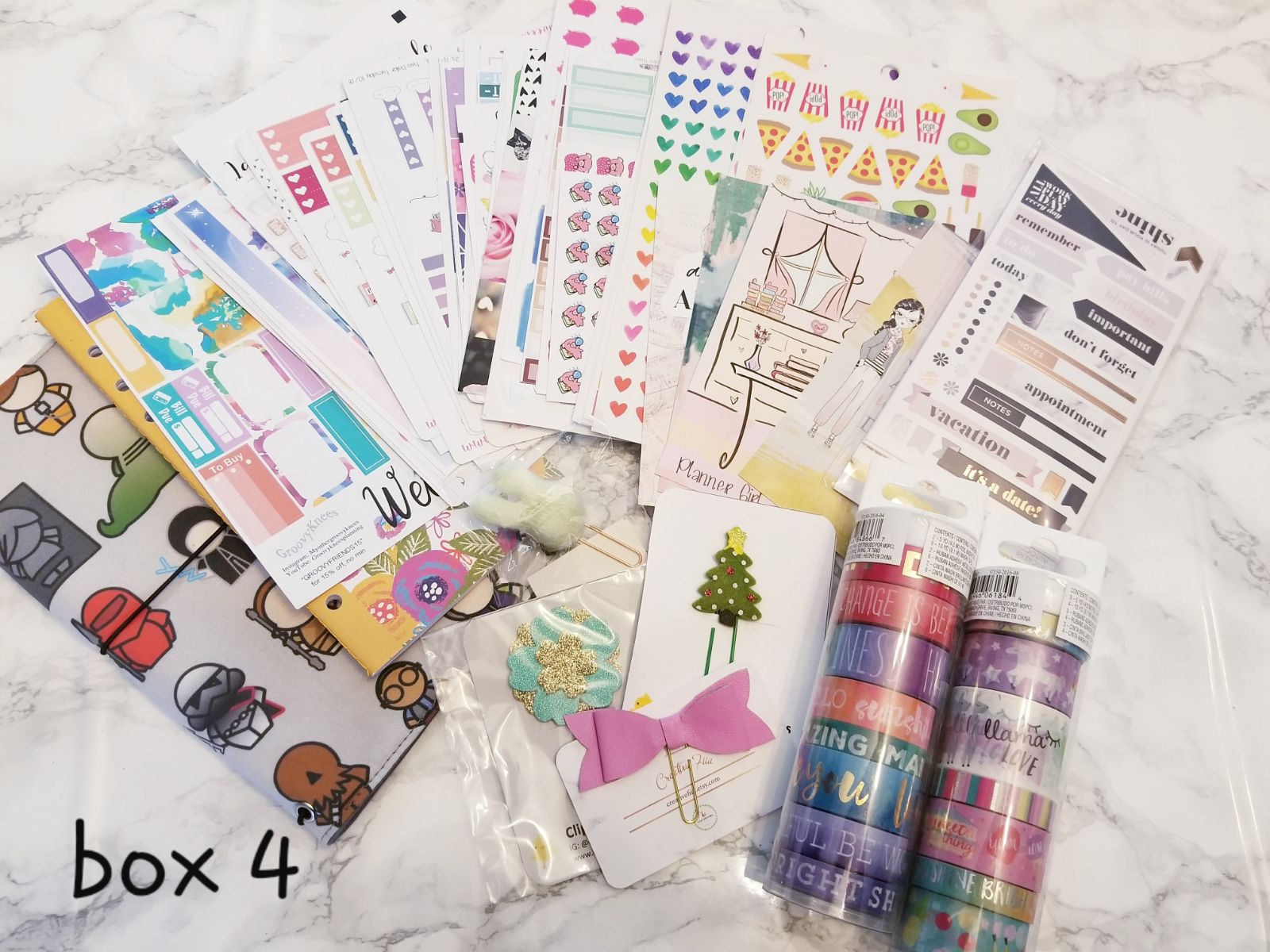 Planner Destash Boxes 1, 2, 3, and 4
