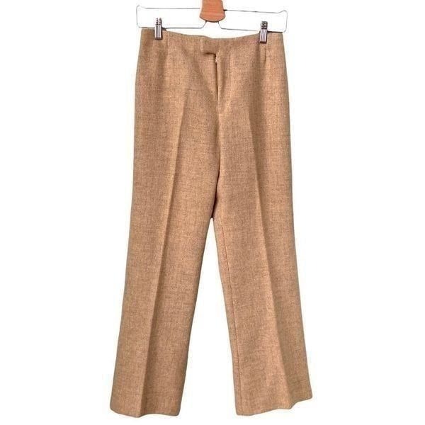 Vintage Tan Tweed Wool Dress Pants in Size 5