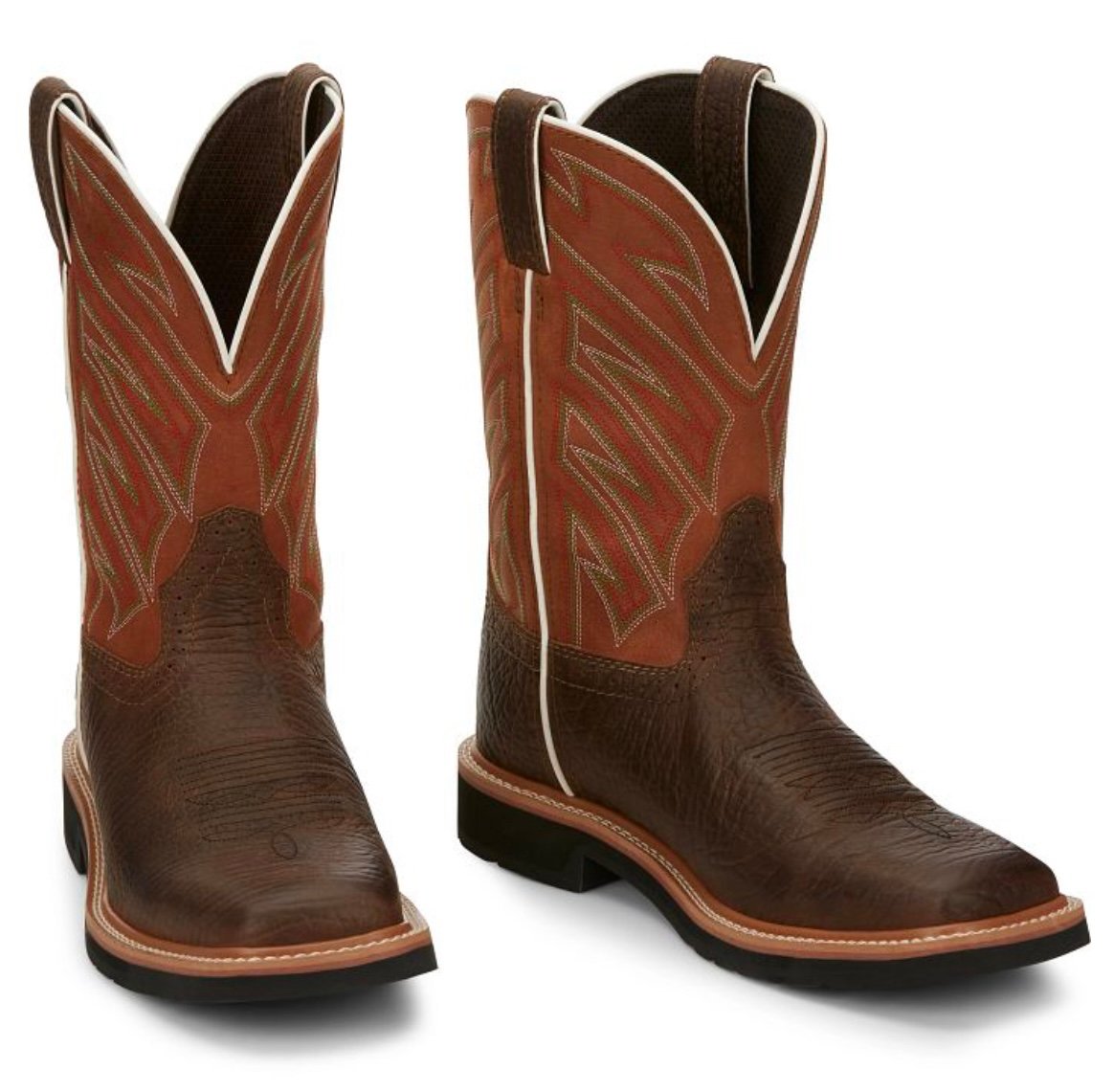 Justin Pull On Electrician 11” Work Steel Toe Boots