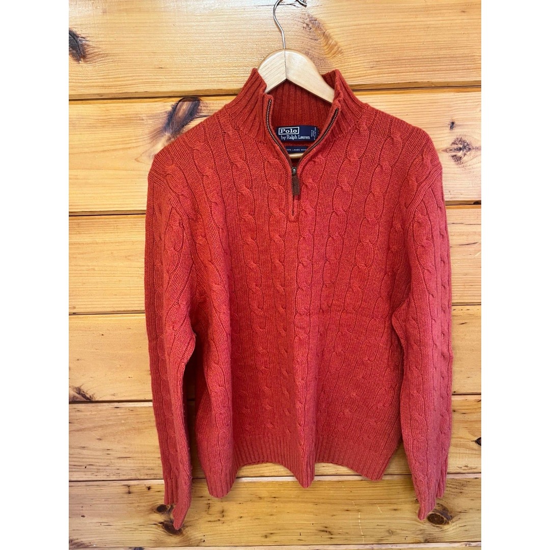 Polo Ralph Lauren Haf Zip Sweater Lambs Wool L