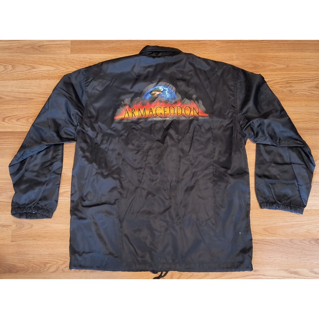 Vintage 1998 Armageddon jacket L promo crew movie 90s