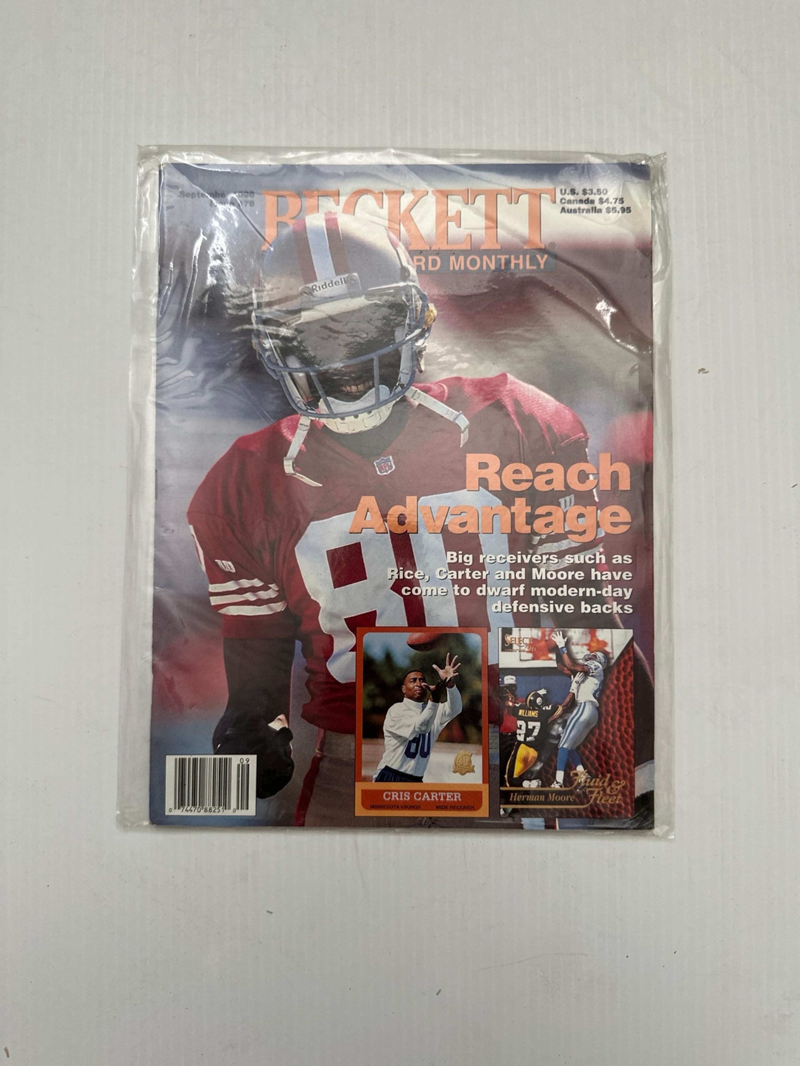 September 1996 Beckett NFL card guide Jerry Rice 49ers