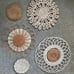 MeraMera Rattan Wall Decor,Rattan Flower Wall Basket Decor Set of 7,Boho Wall De