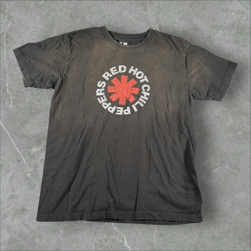 Vintage Red Hot Chili Peppers Shirt Mens Large Black 90s Y2K Band Tee Rare Giant