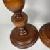 Wood turned candlestick pair-10.5” tall-Colonial-home decor-kitschy-mid century