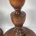 Wood turned candlestick pair-10.5” tall-Colonial-home decor-kitschy-mid century