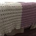 Handmade Crochet Blanket Afghan Throw Gray and Purple Size 48x54