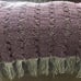 Handmade Crochet Blanket Afghan Throw Gray and Purple Size 48x54