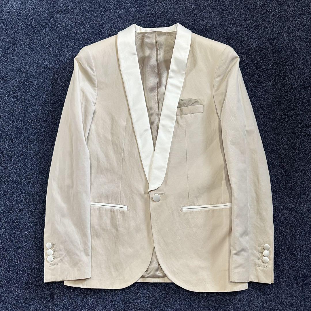 LANVIN H&M Ivory Tuxedo Jacket Tailored