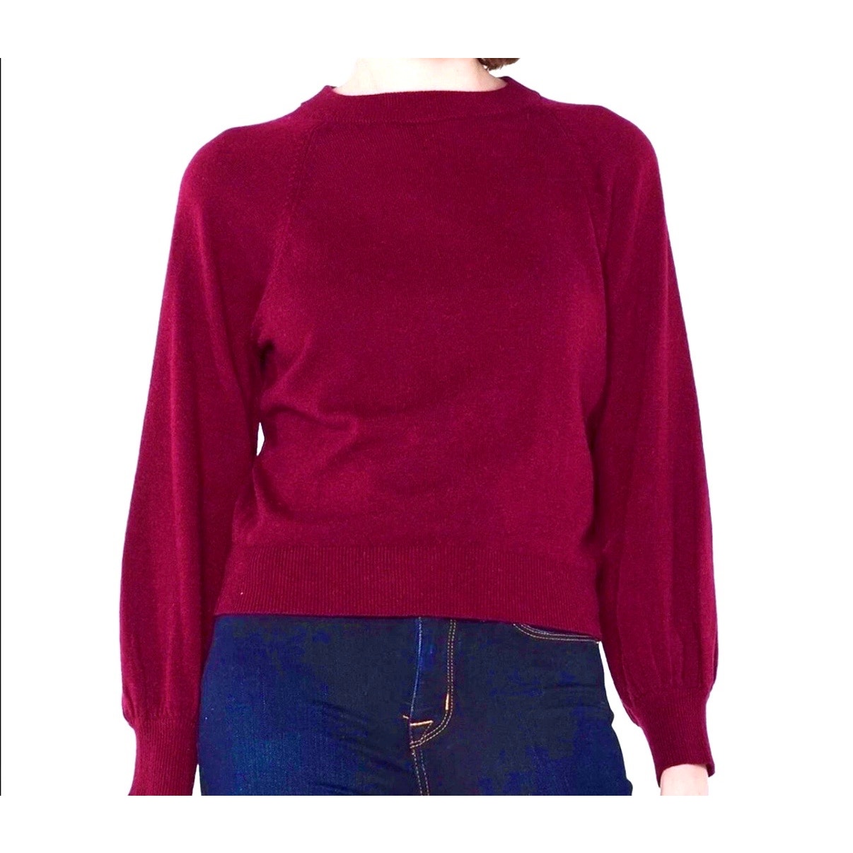 260 New Misa Los Angeles Landri Knit Top - Cranberry - XS