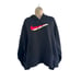 Nike Icon Clash Fleece Black Crop Hoodie Women's Sz 1X Pink Yellow Double Swoosh