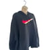 Nike Icon Clash Fleece Black Crop Hoodie Women's Sz 1X Pink Yellow Double Swoosh