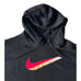 Nike Icon Clash Fleece Black Crop Hoodie Women's Sz 1X Pink Yellow Double Swoosh