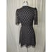 Alice + Olivia wrap mini dress black white floral embroidered 2