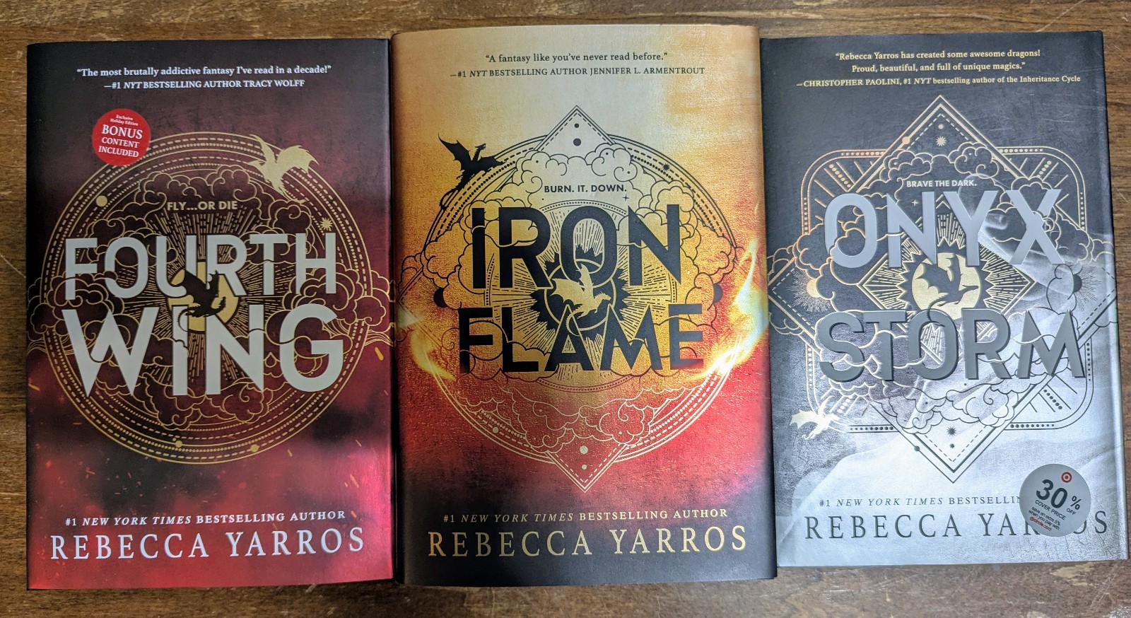 the fourth wing holiday special edition, iron Flame, onxy storm