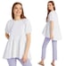 Hill House Francesca Top High Low Blouse Peplum Cotton White NEW Womens Small