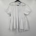 Hill House Francesca Top High Low Blouse Peplum Cotton White NEW Womens Small
