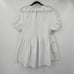 Hill House Francesca Top High Low Blouse Peplum Cotton White NEW Womens Small