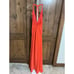 Haute Hippie Silk Maxi Dress, M, ruffles, hi-low, Orange, spaghetti Strap