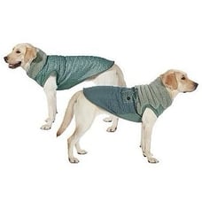 Koolaburra UGG Carson Reversible Sherpa Pet Dog Vest Coat Balsam Green Leopard