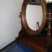 Rare Antique Walnut Tabletop Vanity Mirror