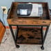 NEW Side Table with Wheels ,End Table with Removable Serving Tray.