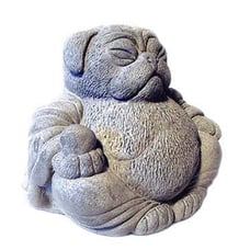 Garden Decoration: Zen PUG Dog Buddha Garden Art Statue Sculpture