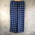 Z3707 Vintage Check Pants, Pajama Pants, Blue, Light Blue, Navy, 90s Y2K