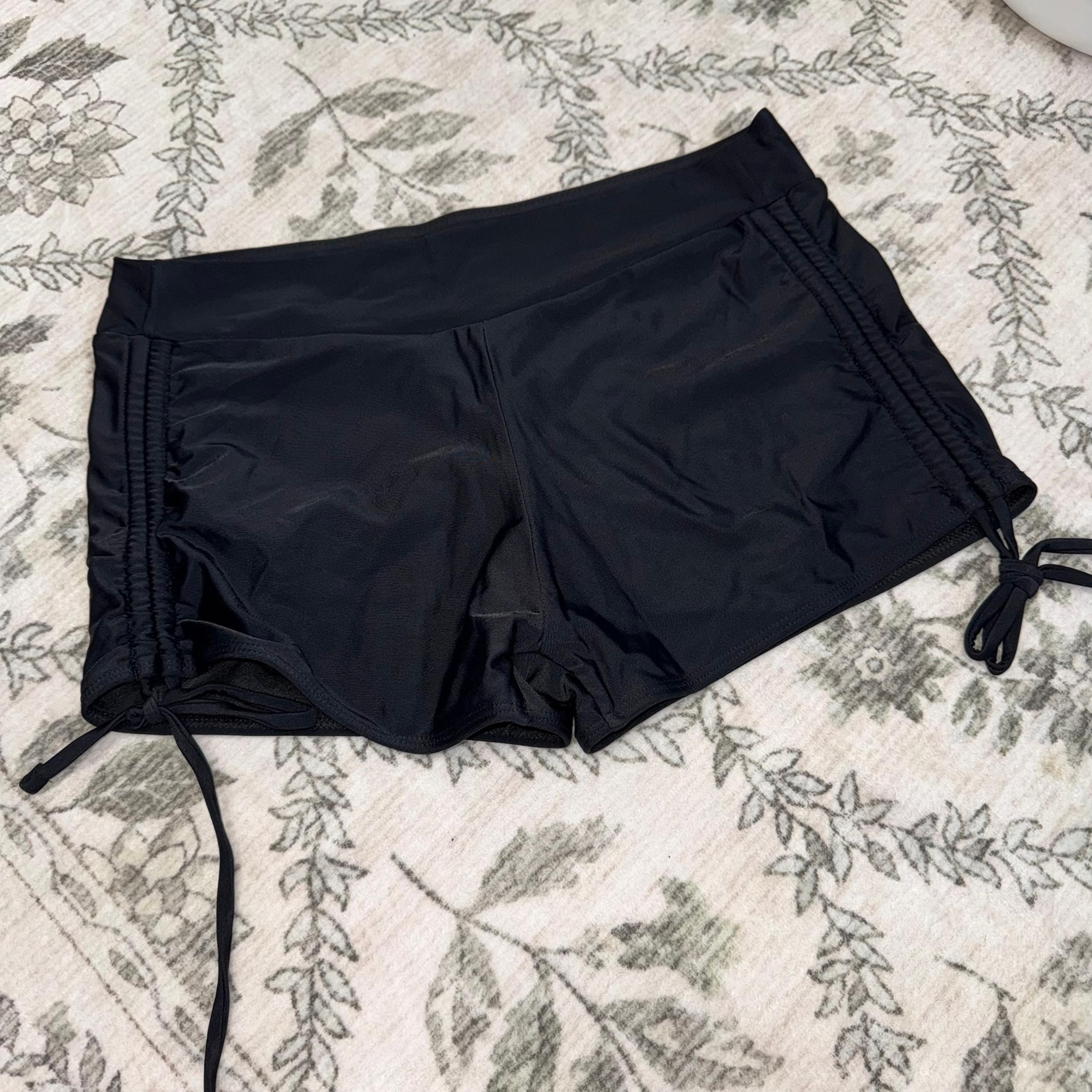 Black swim shorts