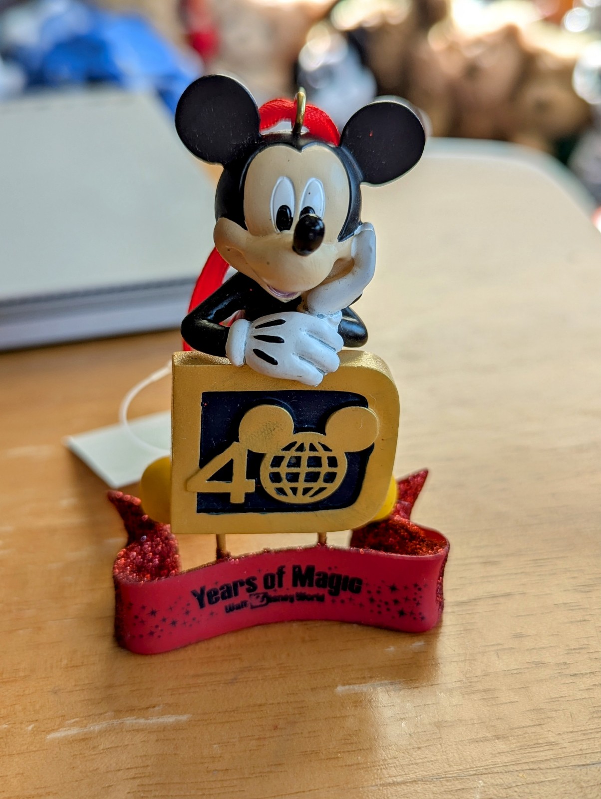 Walt Disney World 40th Anniversary Mickey Mouse Ornament - new with tag