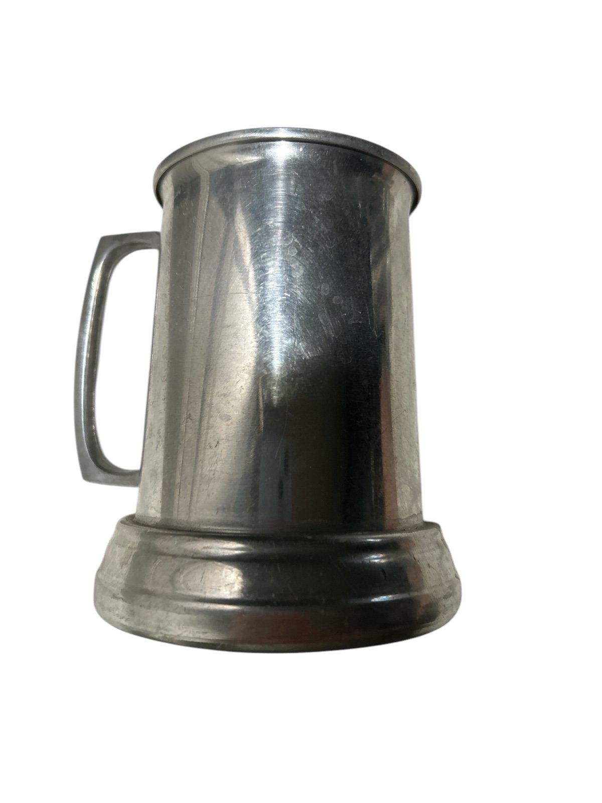 Silver Tankard Set with Glass Bottoms 4 Piece
