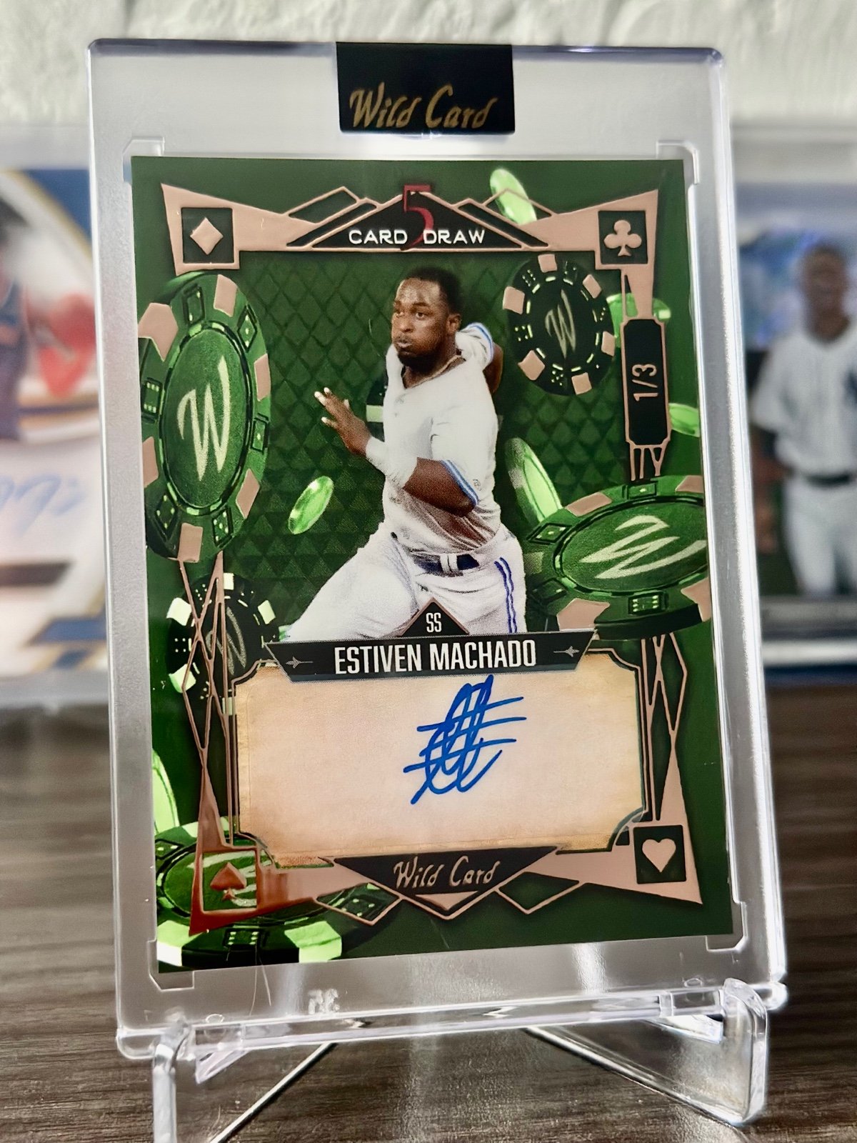 Estiven Machado Autograph - SS MLB Prospect / Very Rare Numbered to 3