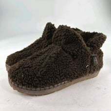 L.L.Bean Cozy Slipper Booties Women's US 6 Brown Sherpa Slip-On Shoes