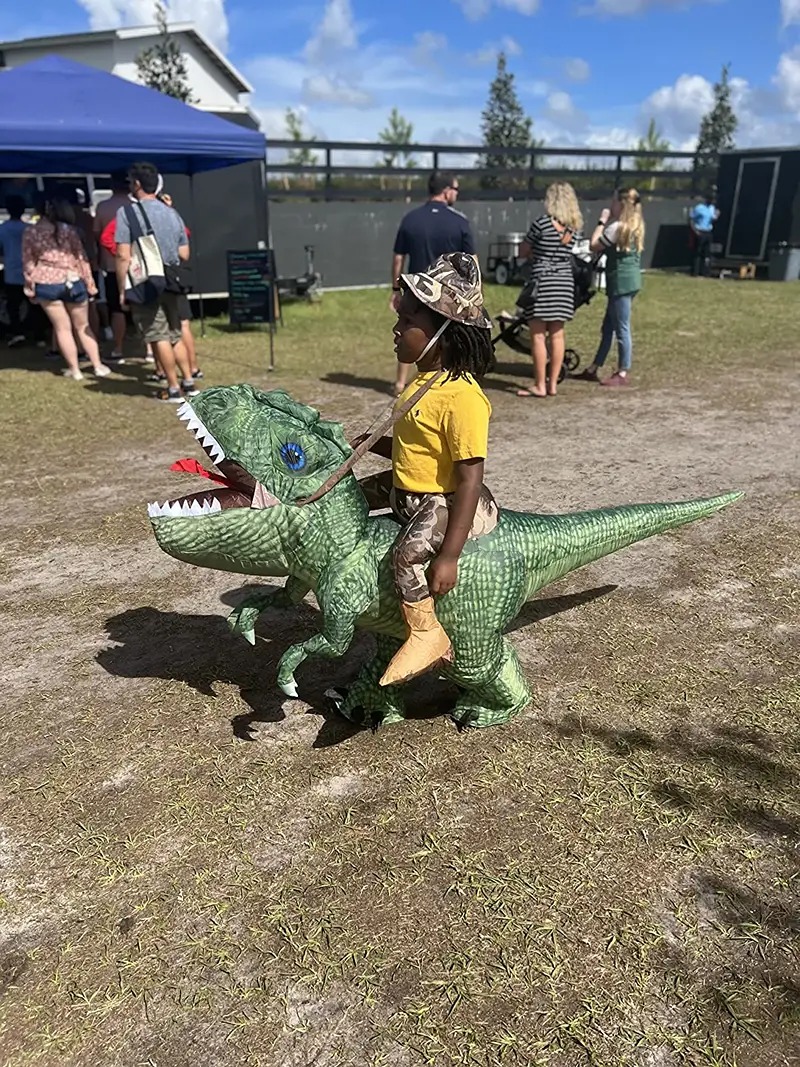 Dinosaur Adult Funny Cute Costume Inflatable Dinosaur Riding T Rex Costume Air B