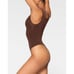Skims Seamless Sculpt Scoop Neck Bodysuit in Cocoa Brown Size XS
