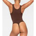 Skims Seamless Sculpt Scoop Neck Bodysuit in Cocoa Brown Size XS
