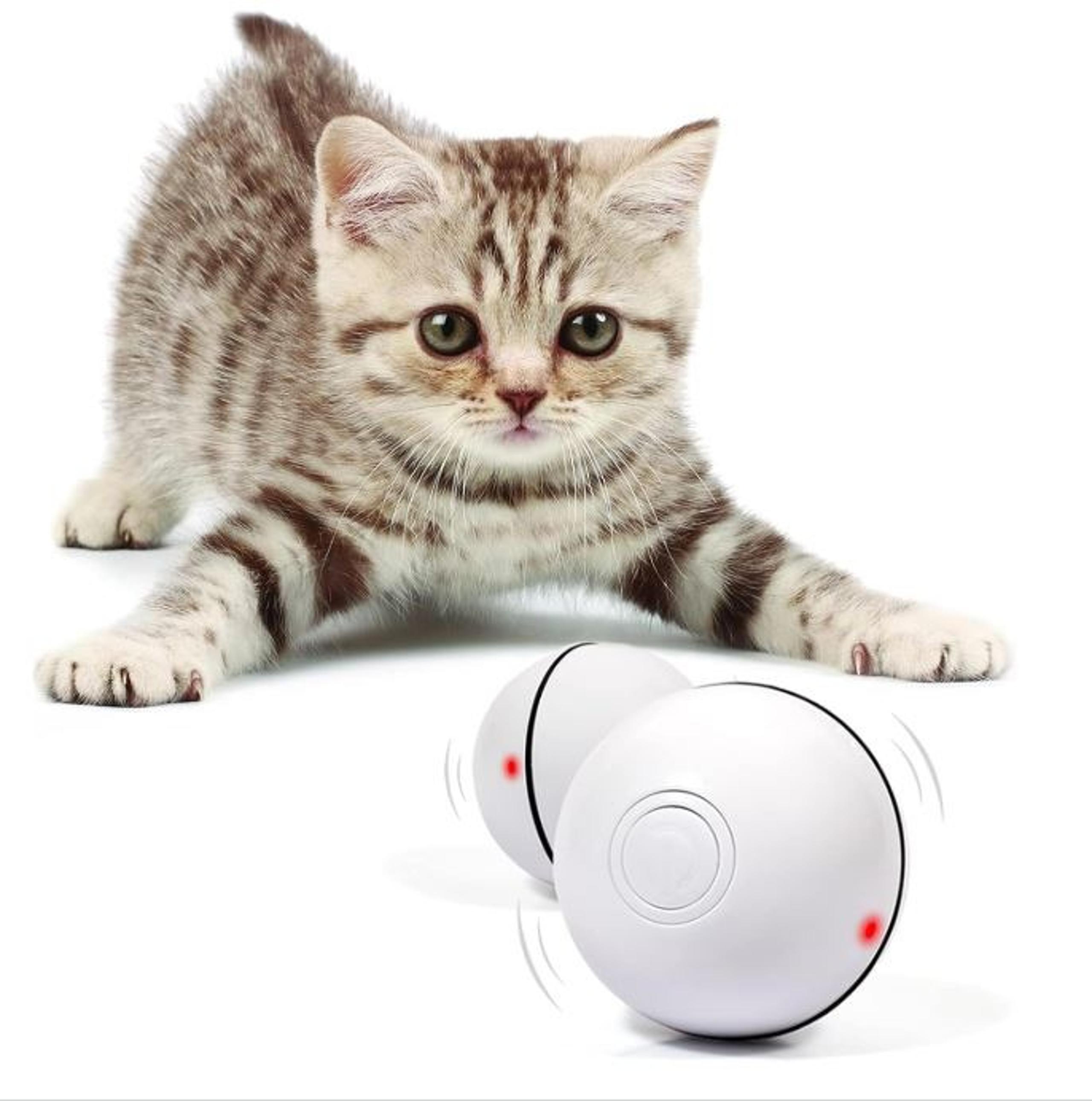 YOFUN Smart Interactive Cat Toy - Upgraded 360 Degree Self Rotating Ball, USB
