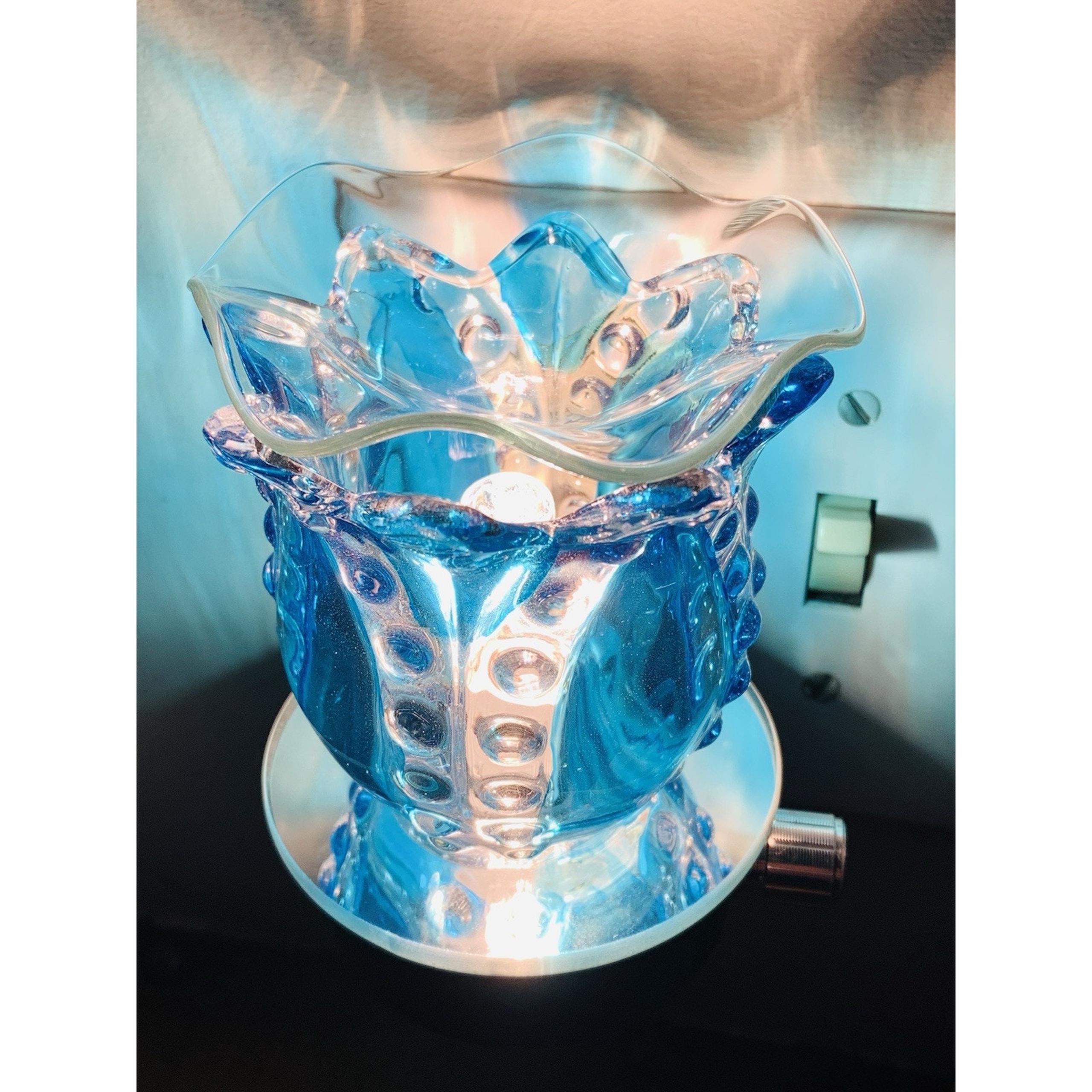 Aroma Night Light, Electric Oil Warmer Nightlight w/ Dimmer Blue Drops NIB