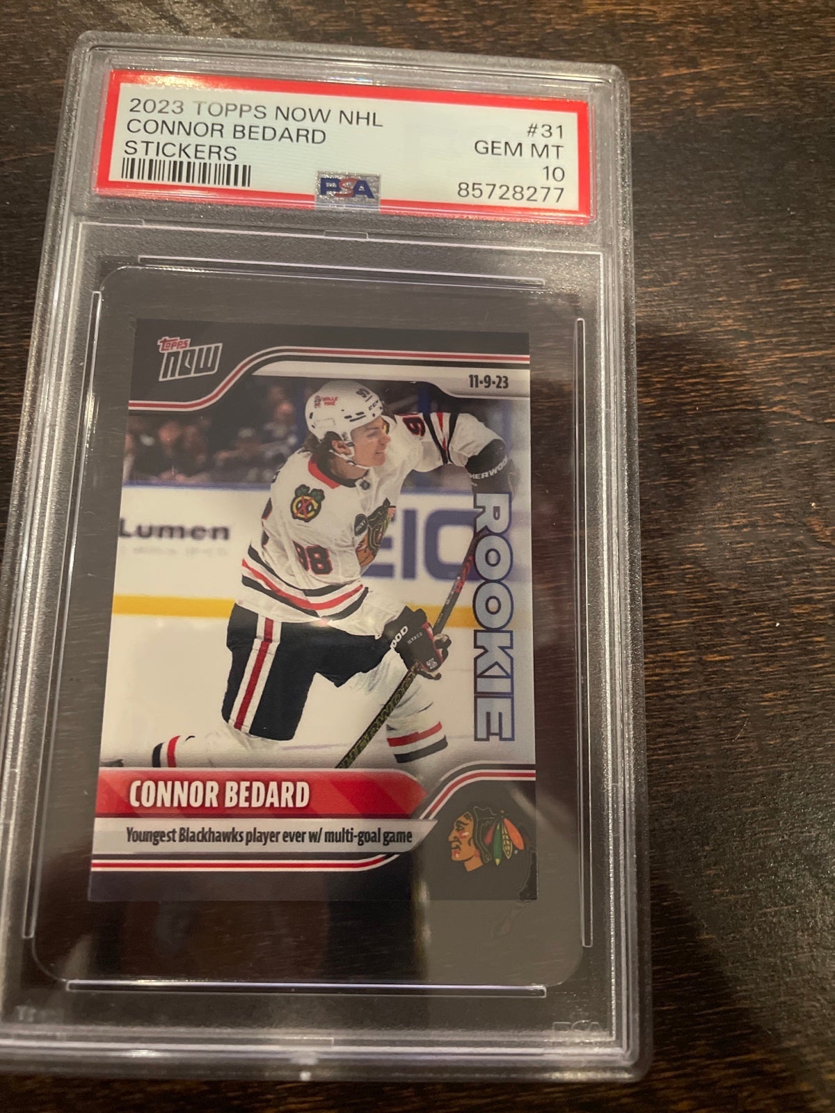 2023 topps connor bedard psa 10