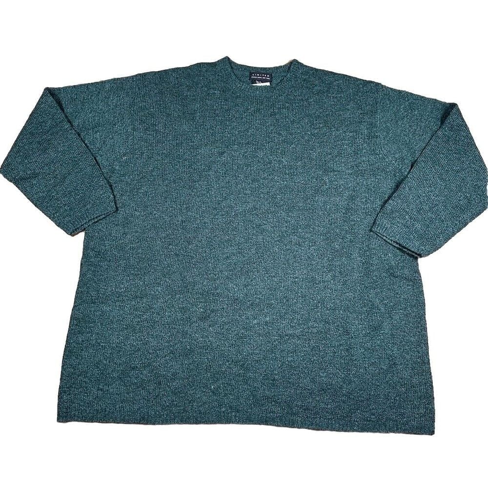 Limited London Paris New York Sweater Green Three Quarter Sleeve Size Large