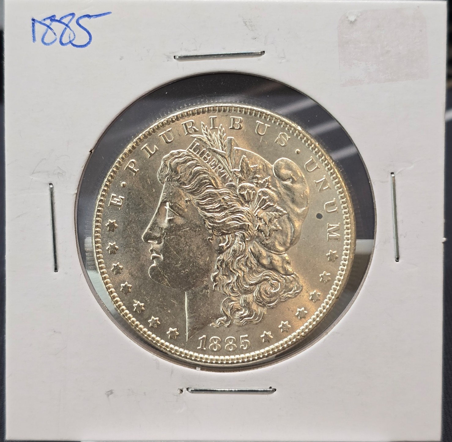 1885 Morgan Silver Dollar - GEM BU Frosty White