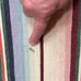 Mexican 1940's ? Vtg Wool Cotton Stripe Saltillo Serape Blanket 62X91 Multicolor