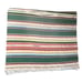 Mexican 1940's ? Vtg Wool Cotton Stripe Saltillo Serape Blanket 62X91 Multicolor