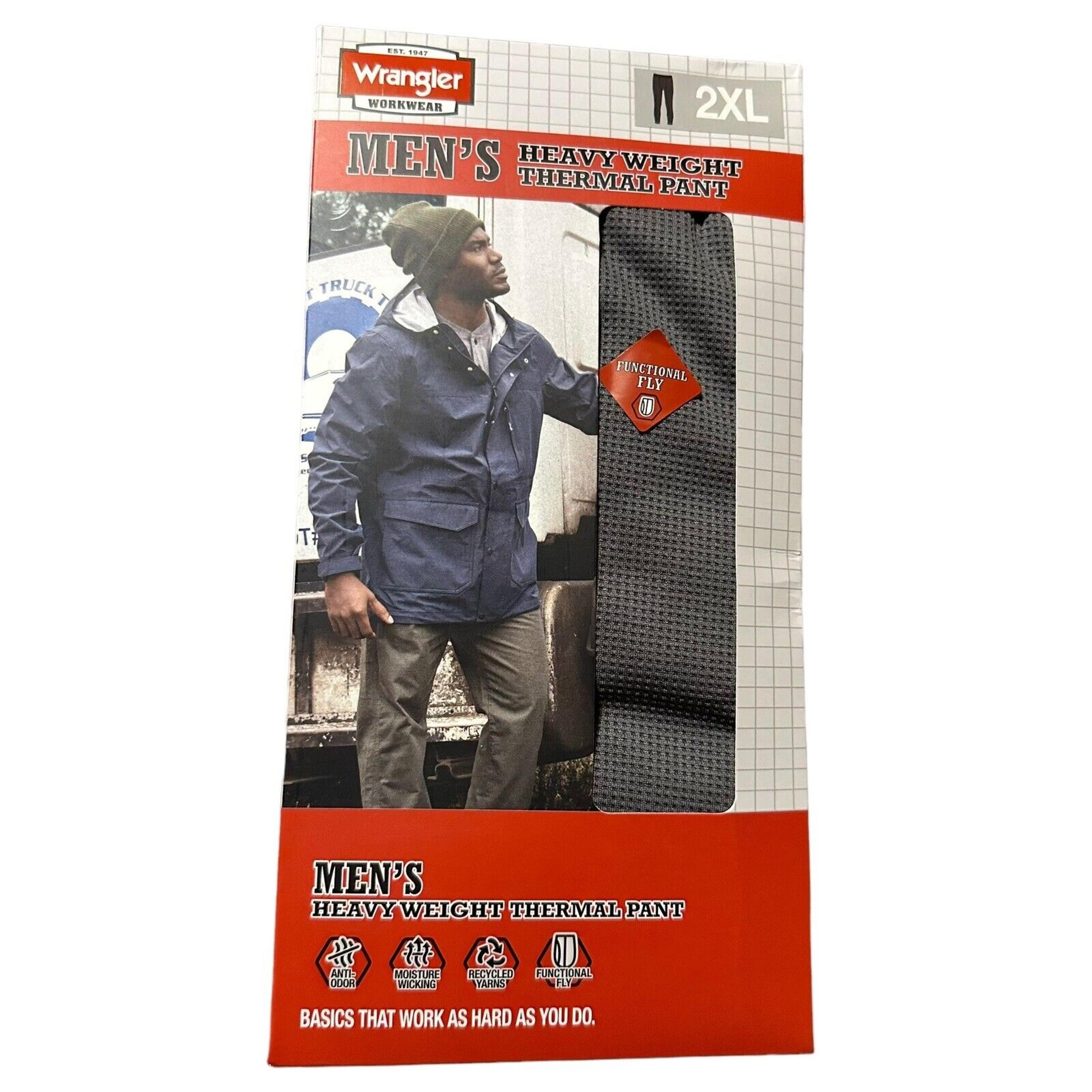 Wrangler Workwear Heavyweight Thermal Pant Bottoms Mens 2XL 44-46 Charcoal Gray