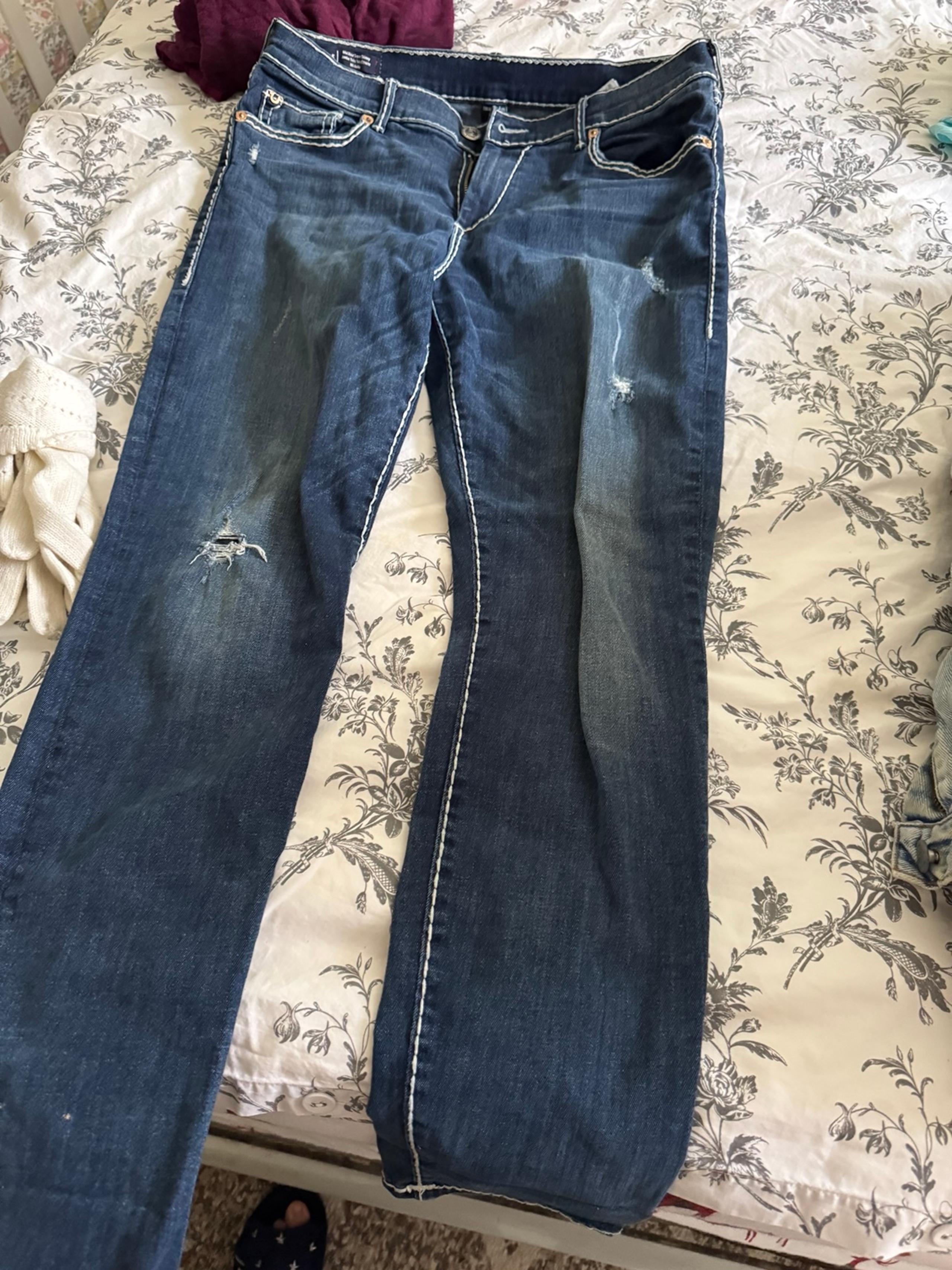 True religion womens Halle navy blue skinny jeans