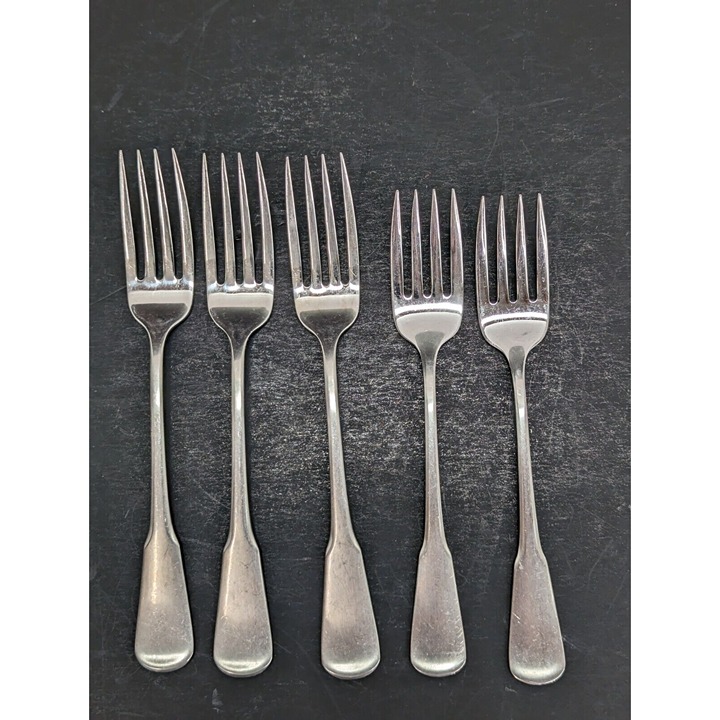 Oneida Flatware Colonial Boston S.S.S. By Oneida Forks 2 Sizes Lot of 5 Read