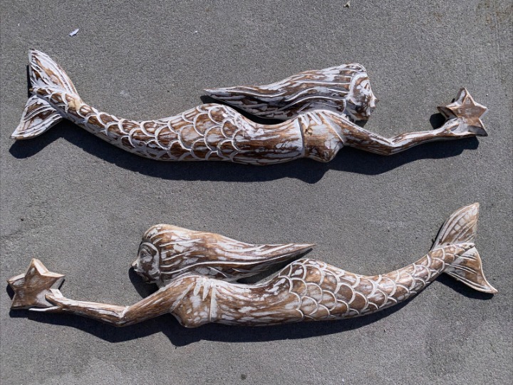 Pair of 39 WALL ART MERMAID SWIMMING