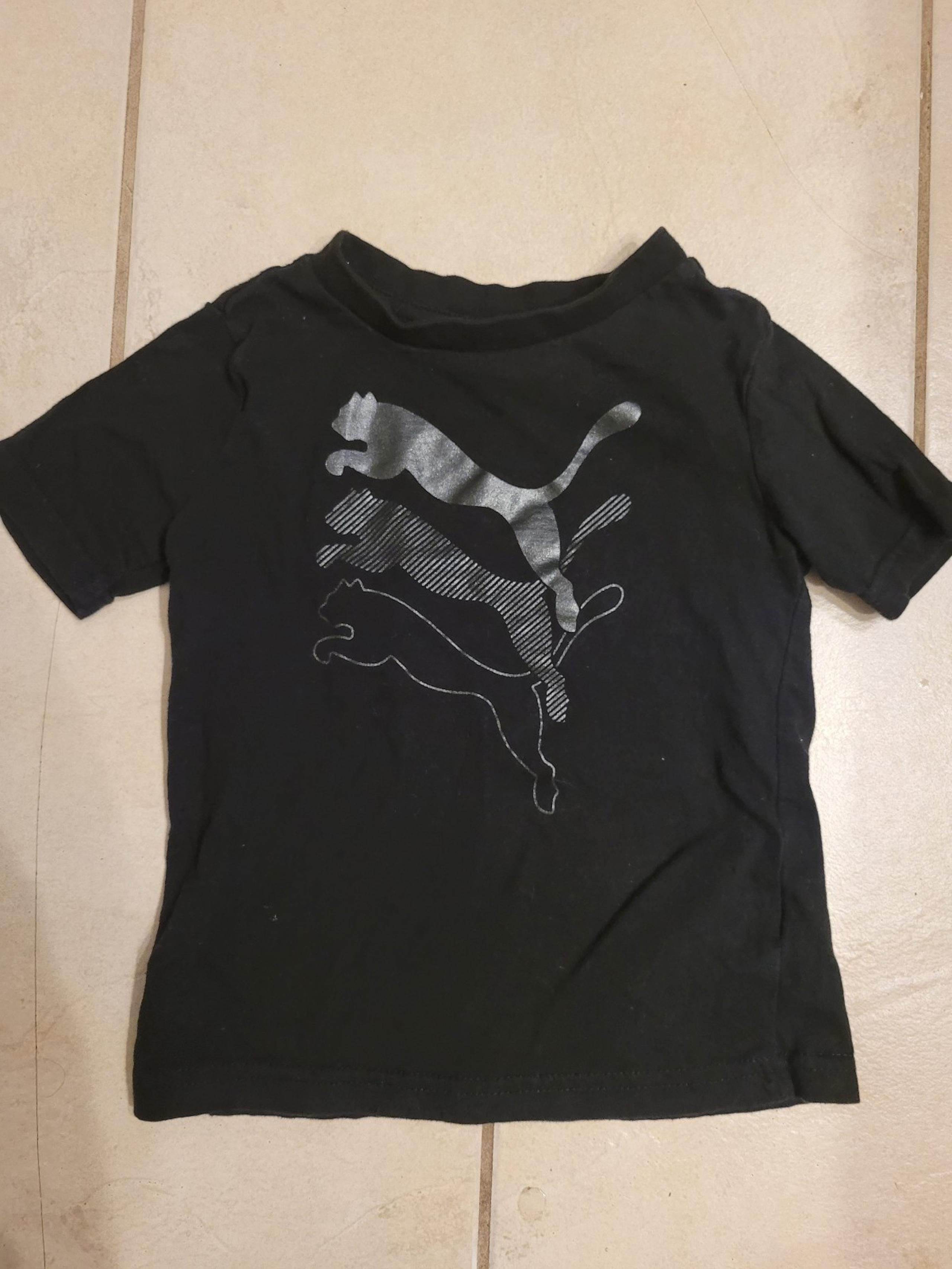 Puma black short sleeve shirt for toddler boys size 2t