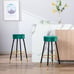 Counter Height Bar Stools Set of 2, Velvet Kitchen StoolsUpholstered 24 Inches